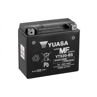 Batterie de démarrage YUASA YTX20-BS pour HARLEY-DAVIDSON SOFTAIL 1340 Softail Custom - 56cv