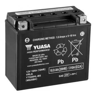 Batterie de démarrage YUASA YTX20HL-BS pour HONDA GL GL 1800 Gold Wing Tour DCT & Airbag - 126cv