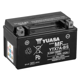 Batterie de démarrage YUASA YTX7A-BS pour SUZUKI DR DR 125 SE - 12cv