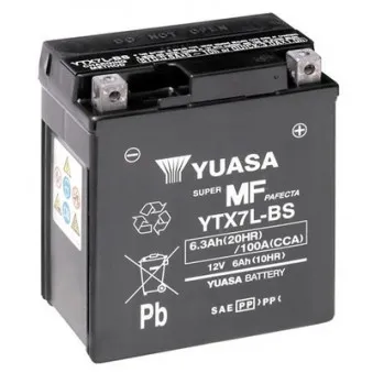 Batterie de démarrage YUASA YTX7L-BS pour APRILIA SR SR 125 Racing - 13cv