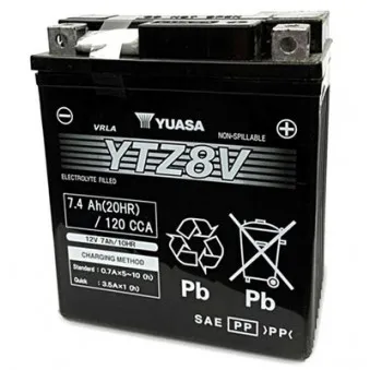 Batterie de démarrage YUASA YTZ8V pour YAMAHA YBR YBR 125 - 10cv