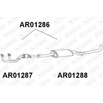 Silencieux avant VENEPORTE [AR01286]