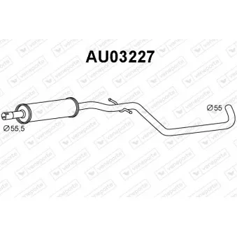 Silencieux avant VENEPORTE OEM 1K0253209BQ Silencieux avant VENEPORTE OEM 1K0253209BQ