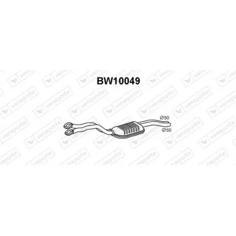 VENEPORTE BW10049 - Silencieux avant