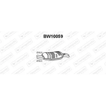 VENEPORTE BW10059 - Silencieux arrière