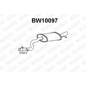VENEPORTE BW10097 - Silencieux arrière