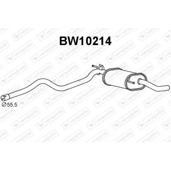 Silencieux arrière VENEPORTE BW10214