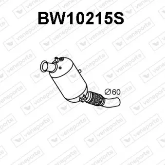 VENEPORTE BW10215S - Filtre à particules / à suie, échappement