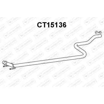 VENEPORTE CT15136 - Tuyau d'échappement