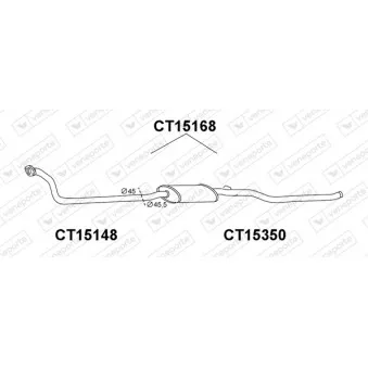 Silencieux central VENEPORTE OEM 1705P2