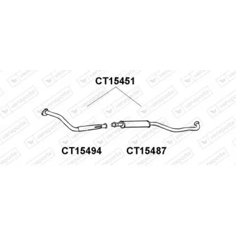 Silencieux avant VENEPORTE OEM 96021645