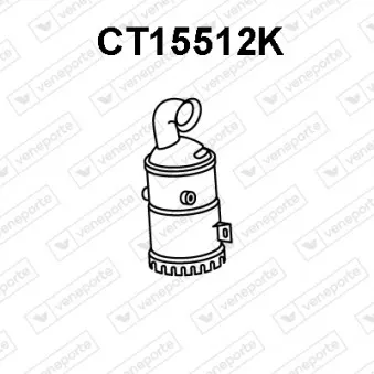 Catalyseur VENEPORTE CT15512K pour CITROEN C5 1.6 HDI - 109cv
