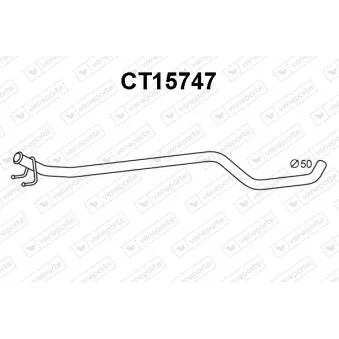 Tuyau d'échappement VENEPORTE CT15747