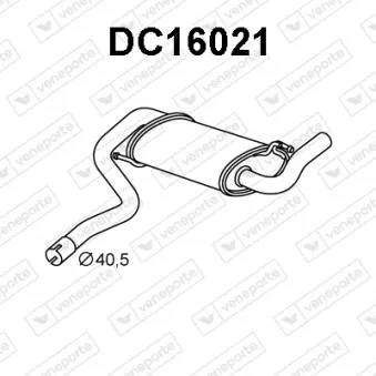 Silencieux arrière VENEPORTE OEM 200107364R