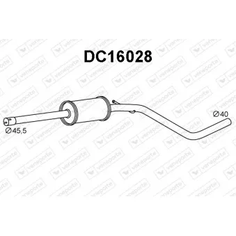 Silencieux avant VENEPORTE OEM 200108262R