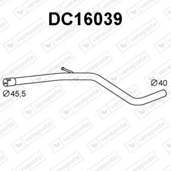VENEPORTE DC16039 - Tuyau d'échappement