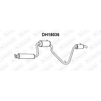 VENEPORTE DH18036 - Silencieux arrière
