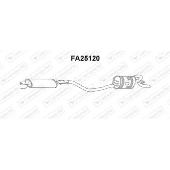 Silencieux arrière VENEPORTE FA25120