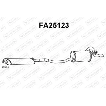 Silencieux arrière VENEPORTE FA25123