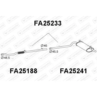 VENEPORTE FA25233 - Silencieux arrière