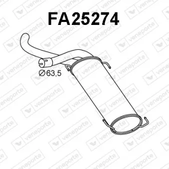 VENEPORTE FA25274 - Silencieux arrière
