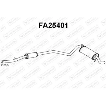 Silencieux arrière VENEPORTE FA25401