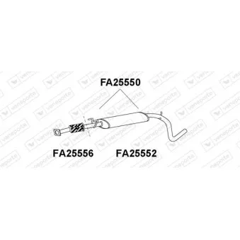 Silencieux avant VENEPORTE OEM 55189610