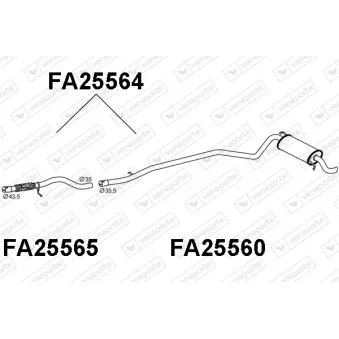 Silencieux arrière VENEPORTE FA25564