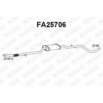 Silencieux avant VENEPORTE OEM 51762517