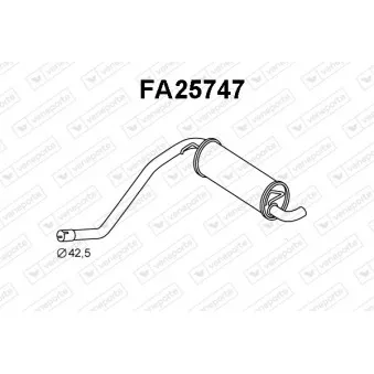 Silencieux arrière VENEPORTE FA25747