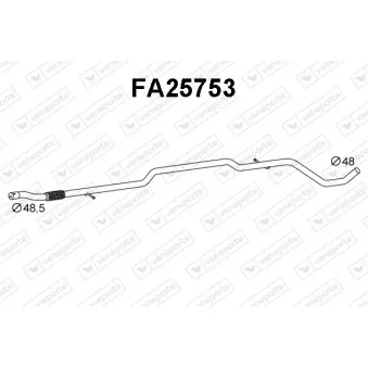 Tuyau d'échappement VENEPORTE FA25753