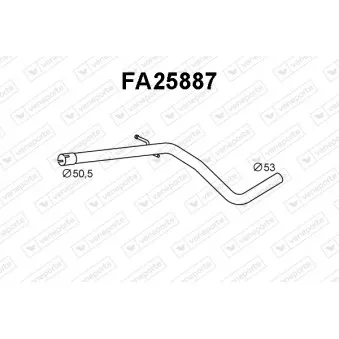 VENEPORTE FA25887 - Tuyau d'échappement
