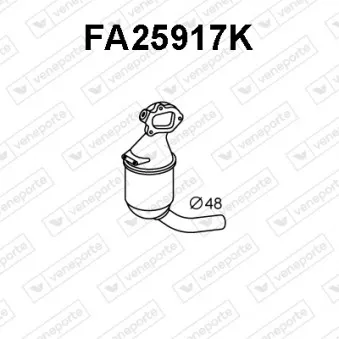 Catalyseur VENEPORTE FA25917K pour OPEL CORSA 1.3 CDTI - 75cv