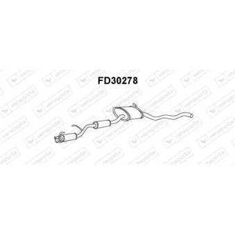 Silencieux avant VENEPORTE OEM 6519925