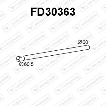 VENEPORTE FD30363 - Tuyau d'échappement