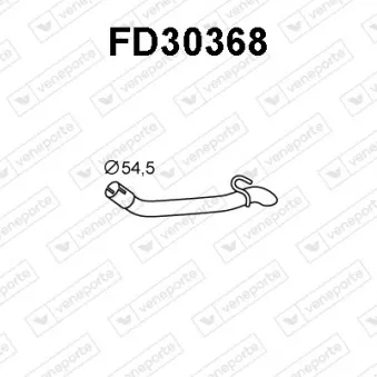 Tuyau d'échappement VENEPORTE FD30368 pour FORD FOCUS 1.6 TDCi - 95cv