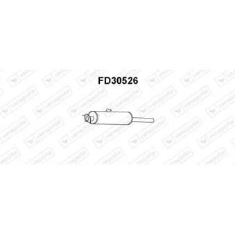 Silencieux avant VENEPORTE OEM 1337933