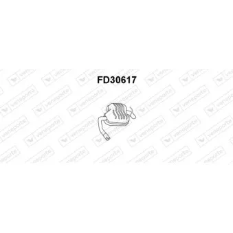 Silencieux arrière VENEPORTE FD30617 pour FORD MONDEO 2.0 i 16V 4x4 - 132cv