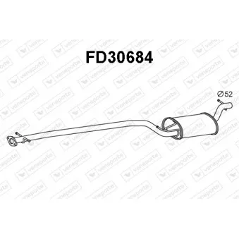 Silencieux avant VENEPORTE OEM 1121574