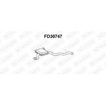 Silencieux avant VENEPORTE OEM 1038372 Silencieux avant VENEPORTE OEM 1038372