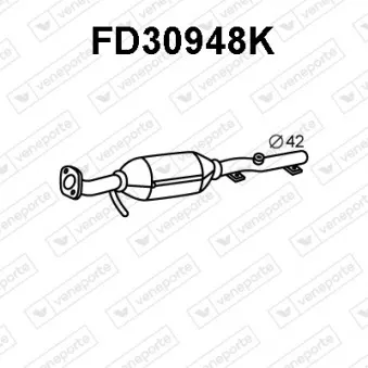 Catalyseur VENEPORTE FD30948K pour FORD FOCUS 1.4 16V - 75cv