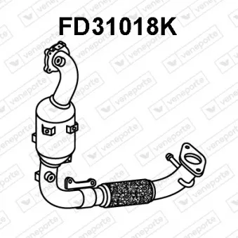 Catalyseur VENEPORTE FD31018K pour FORD FIESTA 1.0 EcoBoost - 100cv
