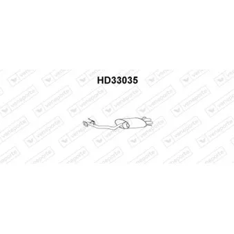 Silencieux arrière VENEPORTE OEM 18031SM4506