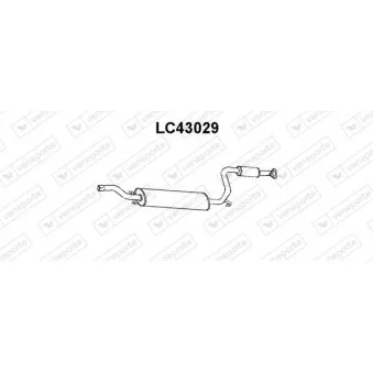 Silencieux avant VENEPORTE LC43029 Silencieux avant VENEPORTE LC43029