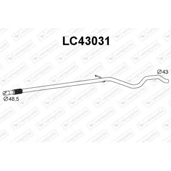 Tuyau d'échappement VENEPORTE LC43031