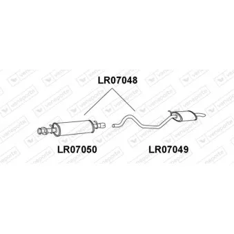 VENEPORTE LR07048 - Silencieux arrière