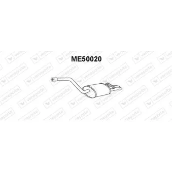 VENEPORTE ME50020 - Silencieux arrière
