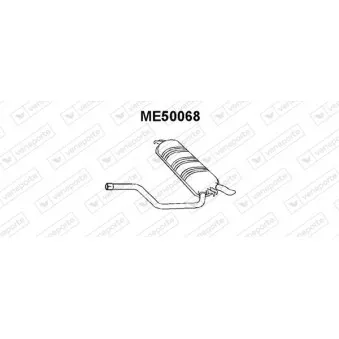 Silencieux arrière VENEPORTE ME50068 pour MERCEDES-BENZ CLASSE E E 200 T - 136cv