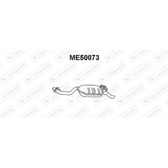 Silencieux arrière VENEPORTE ME50073 pour MERCEDES-BENZ CLASSE E E 200 - 136cv