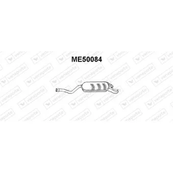 Silencieux arrière VENEPORTE ME50084 pour MERCEDES-BENZ CLASSE E E 320 - 220cv